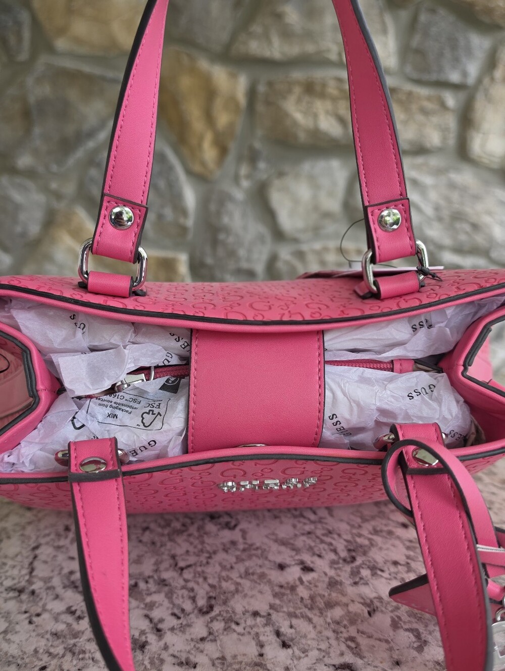 Guess Pink Crossbody Satchel - Picture 5 of 7